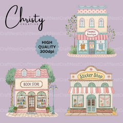 Craft Buildings Clipart Bundle - CraftNest - Digital Crafting and Art