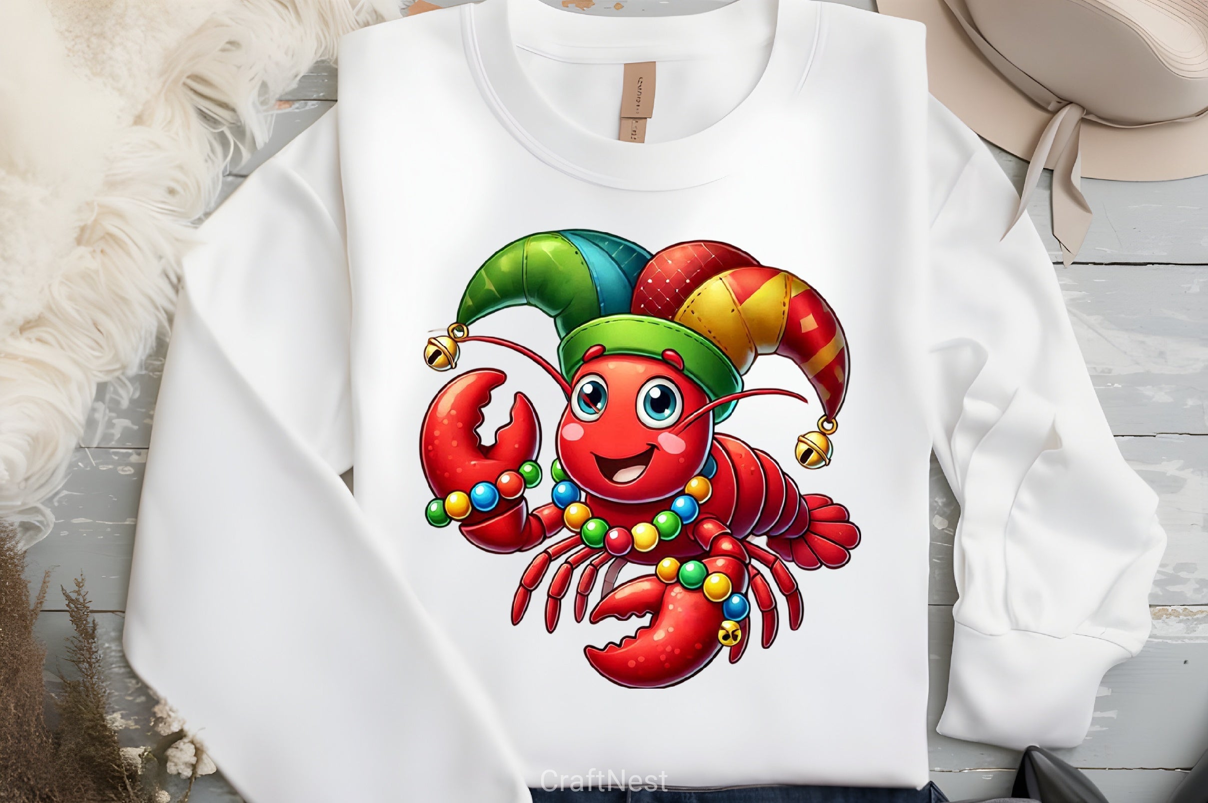 Lobster Mardi Gras Clipart Bundle 2 - CraftNest - Digital Crafting and Art