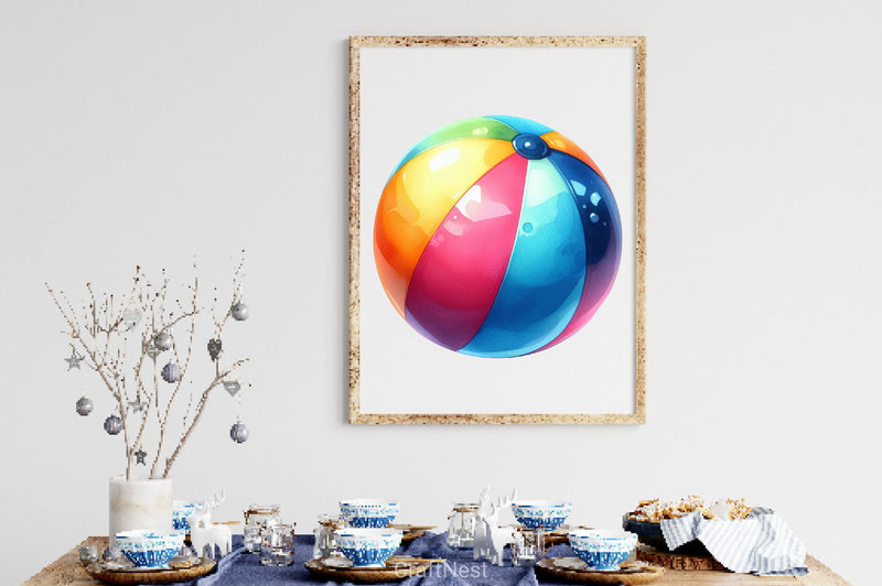 Beach Ball Clipart Bundle - CraftNest - Digital Crafting and Art