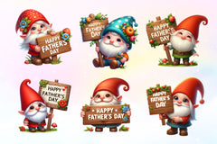 Happy Fathers Day Gnomes Clipart Bundle 2 - CraftNest - Digital Crafting and Art