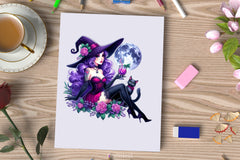 Halloween Witch Girl Clipart Bundle - CraftNest - Digital Crafting and Art