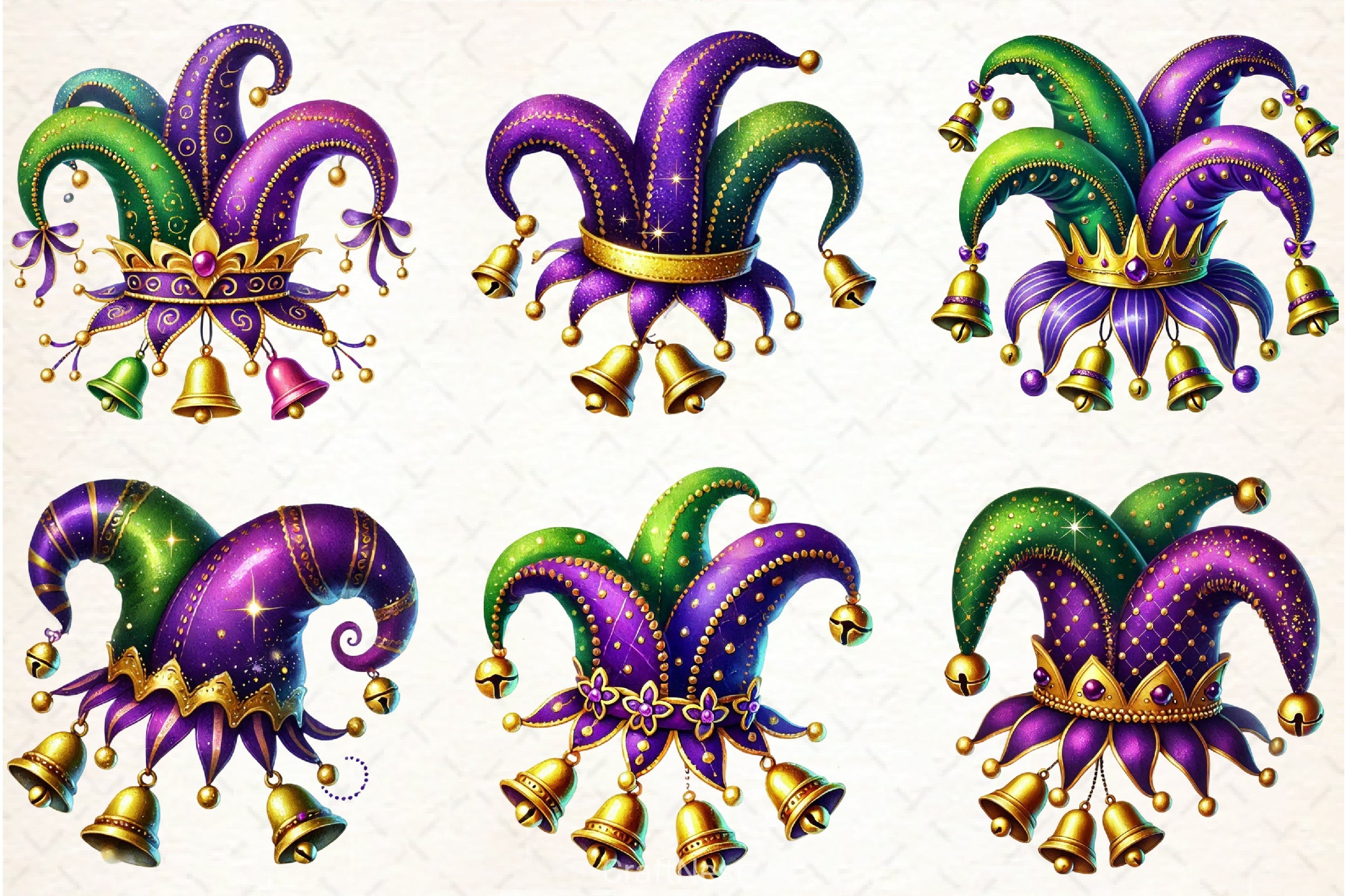 Mardi Gras Hat Clipart Bundle - CraftNest - Digital Crafting and Art