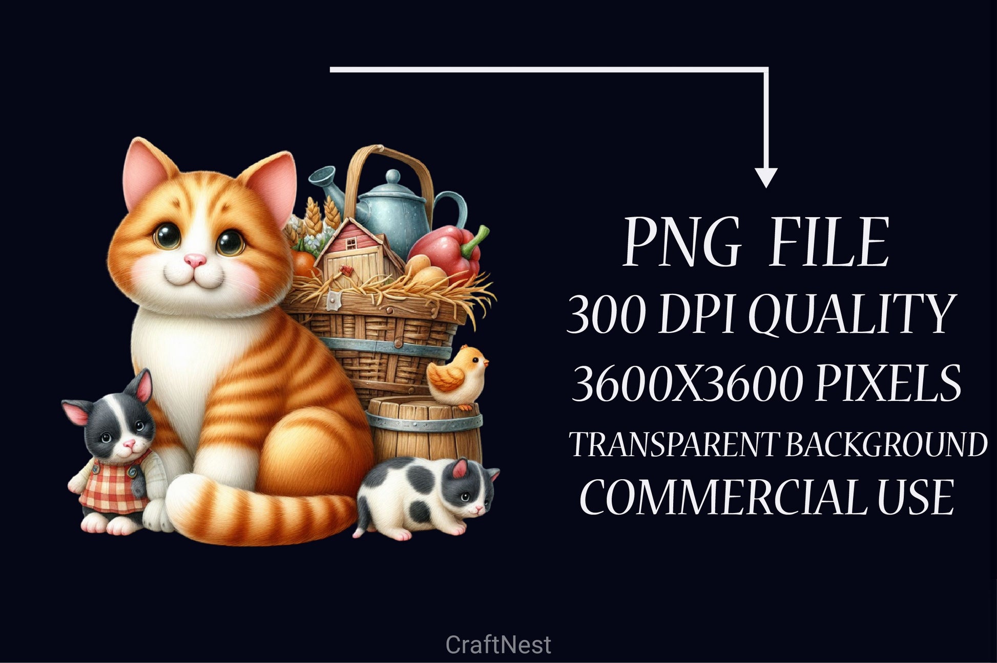 Cute Kittens Clipart Bundle - CraftNest - Digital Crafting and Art