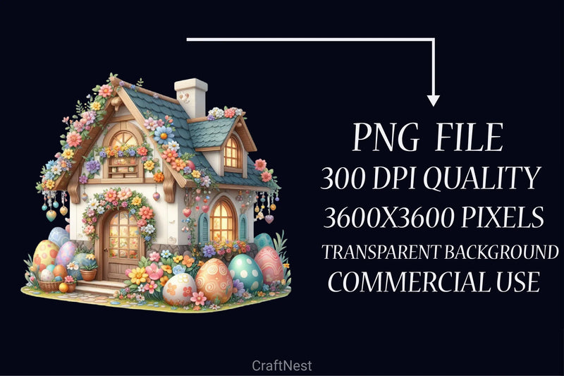 Easter House Clipart Bundle - CraftNest - Digital Crafting and Art