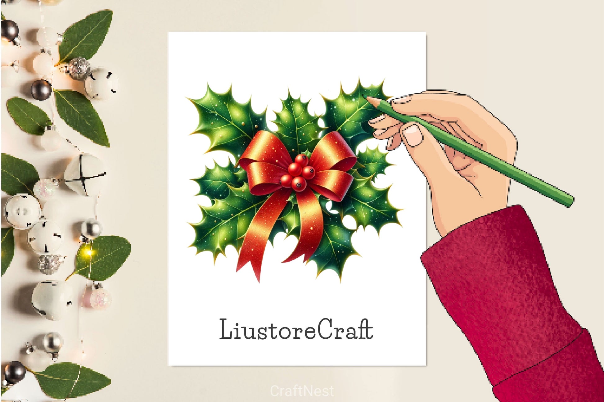 Christmas Holly Clipart Bundle 2 - CraftNest - Digital Crafting and Art