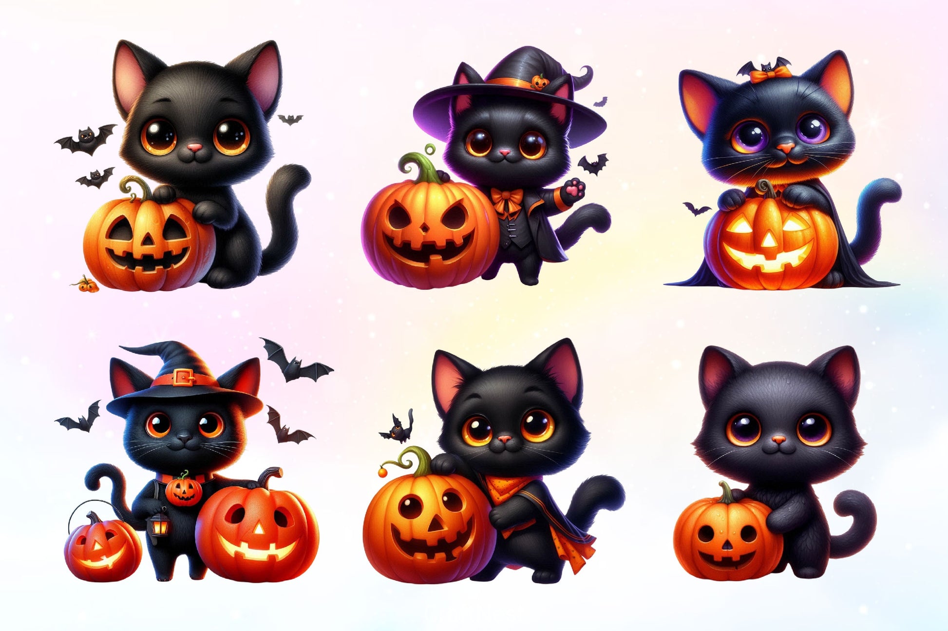 Funny Halloween Scary Cat Clipart Bundle 2 - CraftNest - Digital Crafting and Art