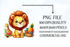 Happy Lion Clipart Bundle - CraftNest - Digital Crafting and Art