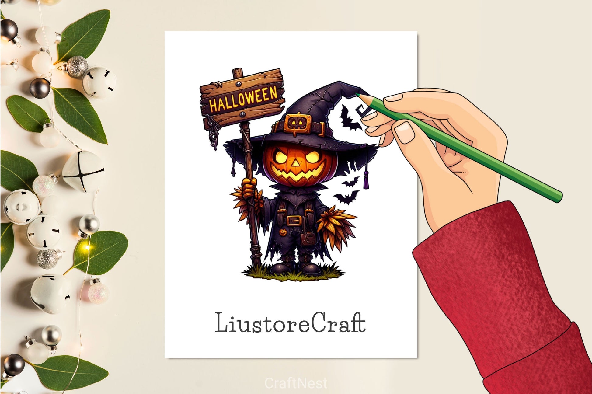 Halloween Scarecrow Clipart Bundle 3 - CraftNest - Digital Crafting and Art