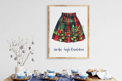 Christmas Plaid Skirt Clipart Bundle 3 - CraftNest - Digital Crafting and Art