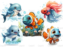 Cute Under The Sea Clipart - CraftNest