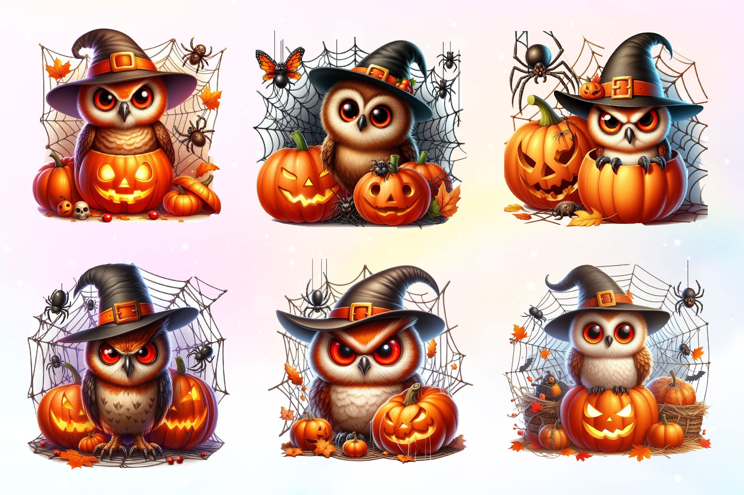 Halloween Owl Clipart Bundle 2 - CraftNest - Digital Crafting and Art