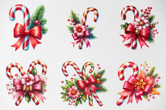 Candy Cane Clipart Bundle - CraftNest - Digital Crafting and Art