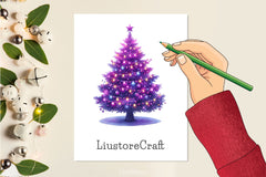 Purple Christmas Tree Clipart Bundle 2 - CraftNest - Digital Crafting and Art