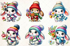 Spring Bunny Clipart Bundle - CraftNest - Digital Crafting and Art