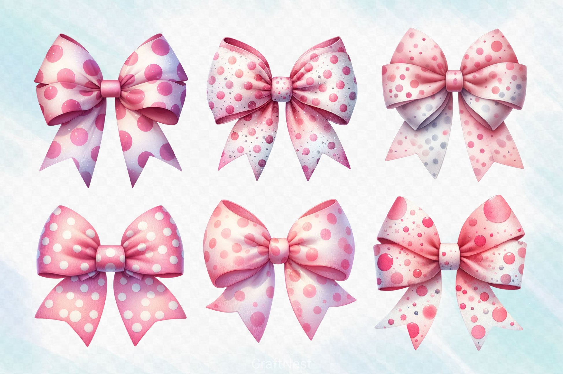Pink Bow Clipart Bundle - CraftNest - Digital Crafting and Art