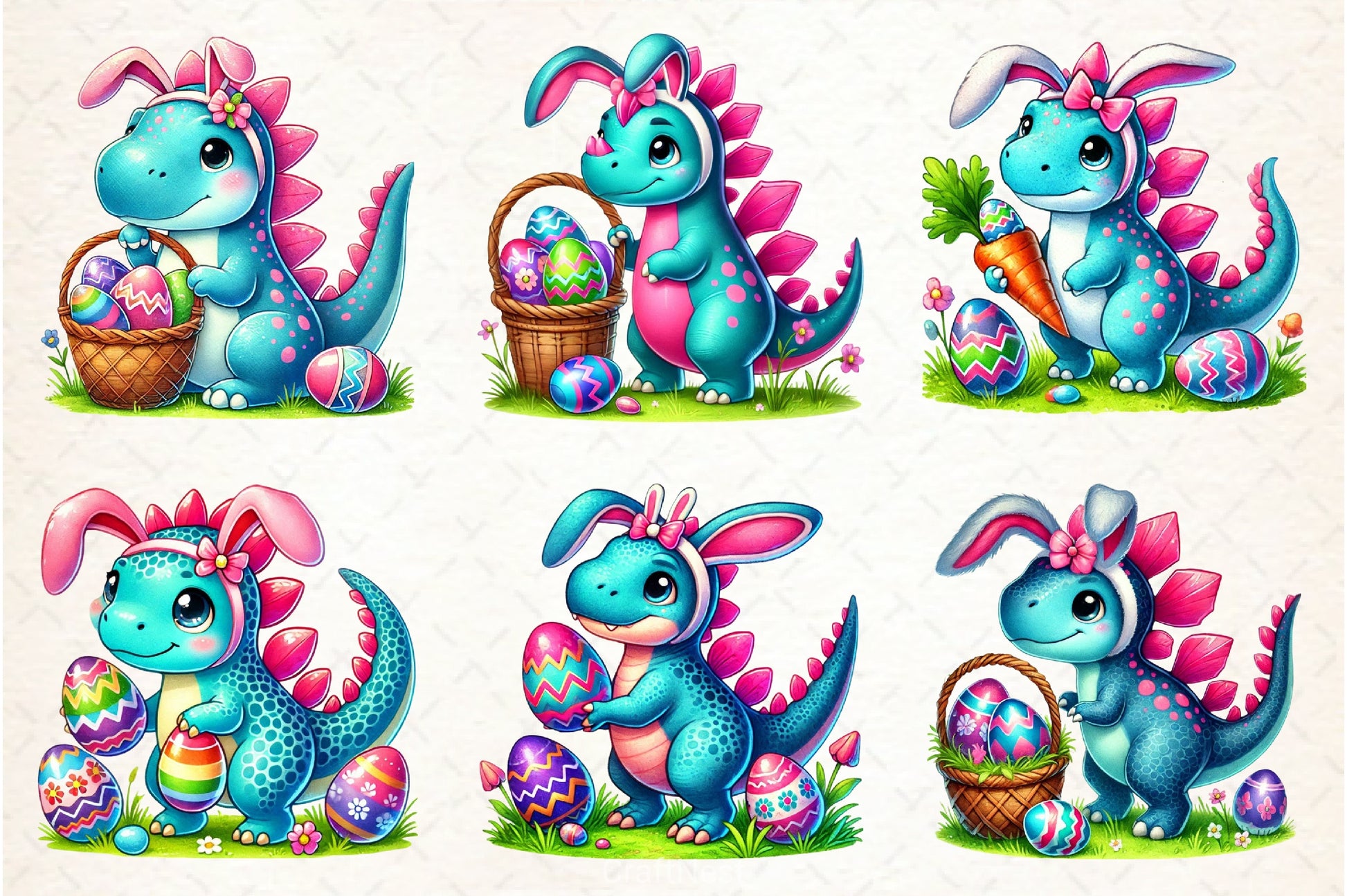 Easter Dragons Clipart Bundle - CraftNest - Digital Crafting and Art