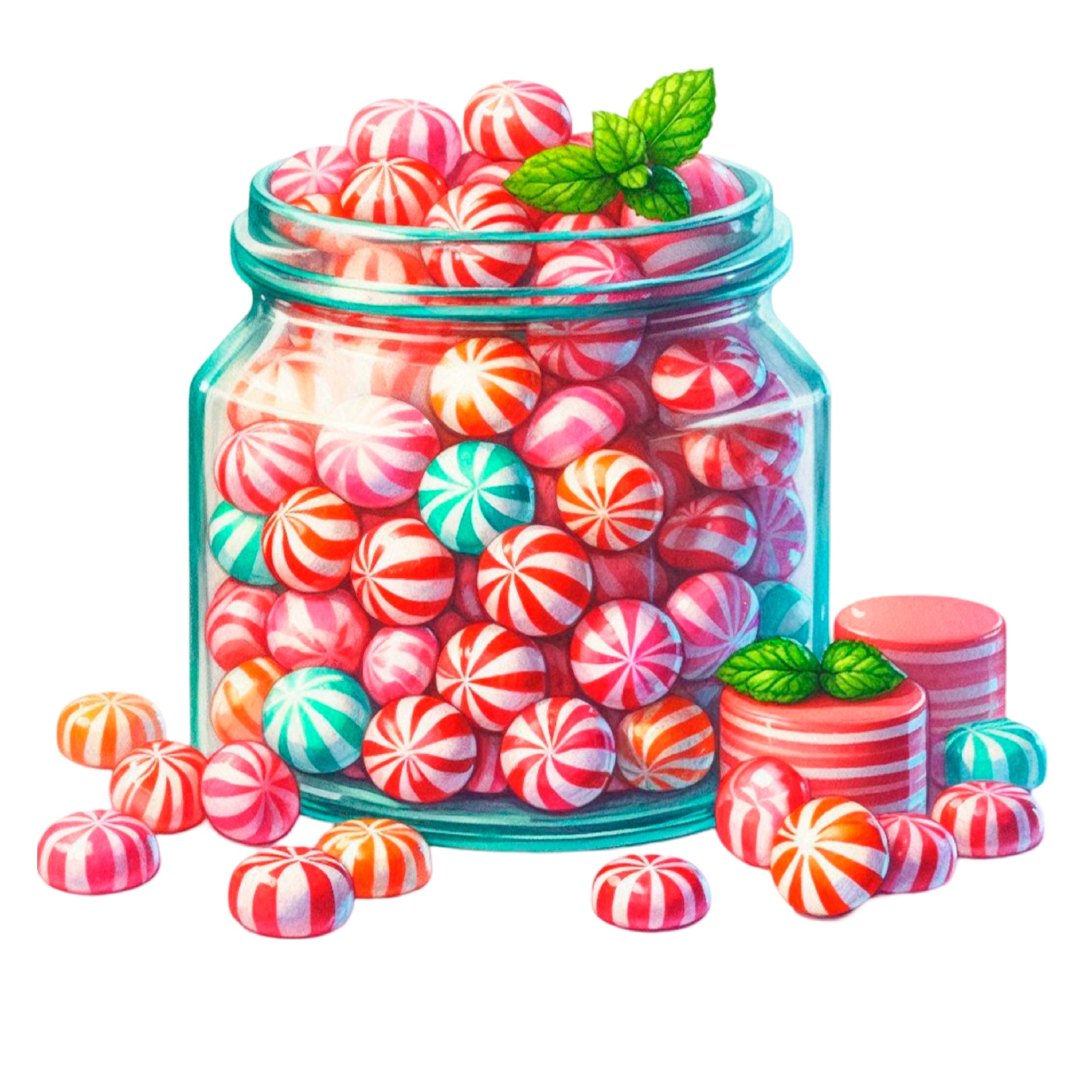 Christmas Candy Peppermint Candy Clipart Bundle - CraftNest - Digital Crafting and Art