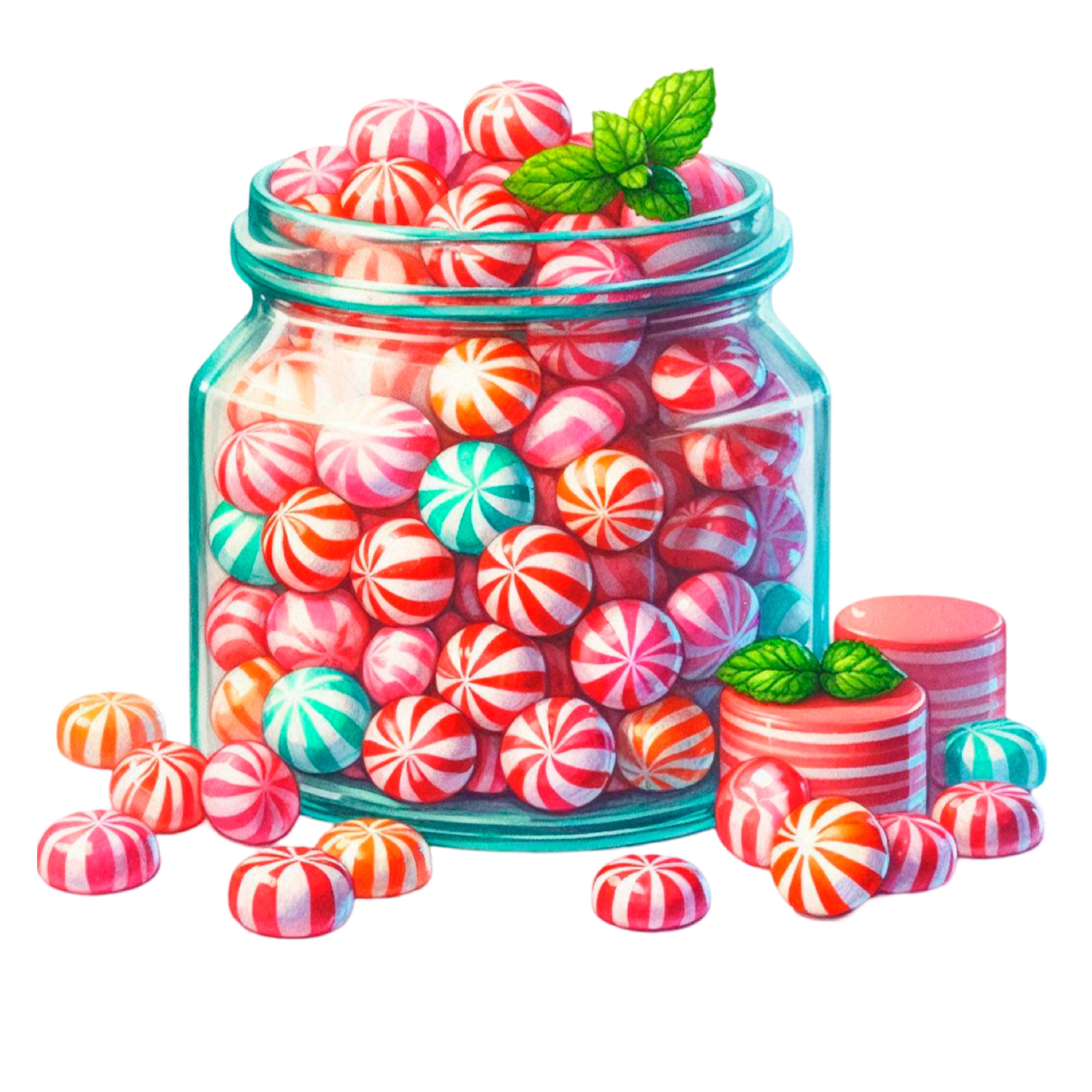 Christmas Candy Peppermint Candy Clipart Bundle - CraftNest - Digital Crafting and Art