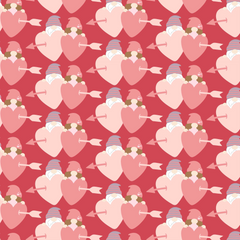 Valentines Day Gnome Seamless Digital Paper - CraftNest - Digital Crafting and Art