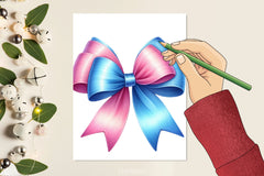 Pink & Blue Bow Clipart Bundle - CraftNest - Digital Crafting and Art