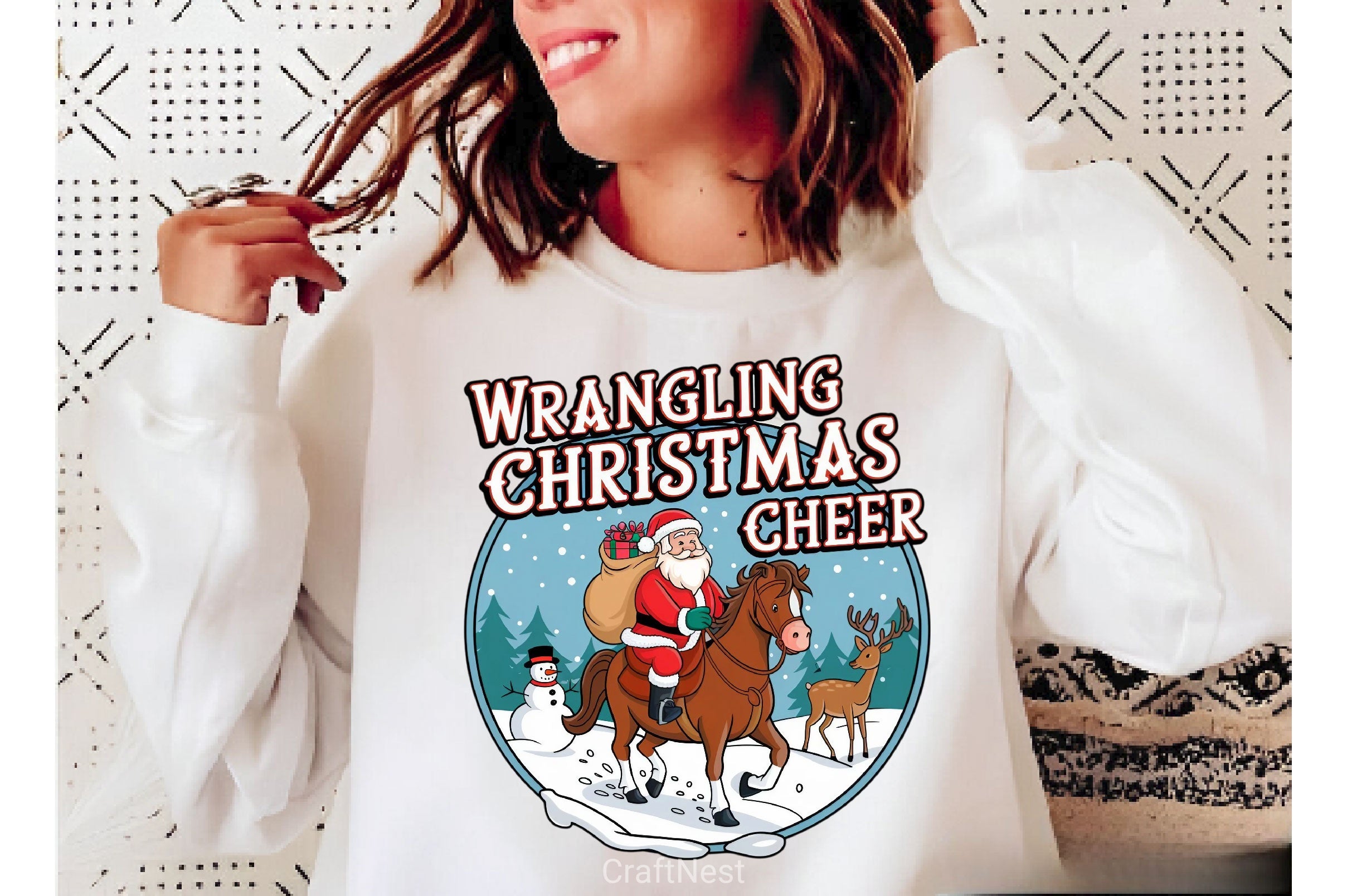 Vintage Santa Western Christmas Clipart Bundle - CraftNest - Digital Crafting and Art