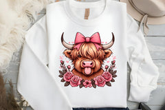 Highland Cow Valentine Clipart Bundle 4 - CraftNest - Digital Crafting and Art