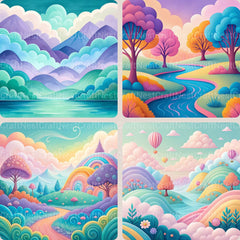 Whimsical Landscapes Clipart Bundle - CraftNest - Digital Crafting and Art