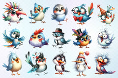 Funny Bird Clipart Bundle 4 - CraftNest - Digital Crafting and Art