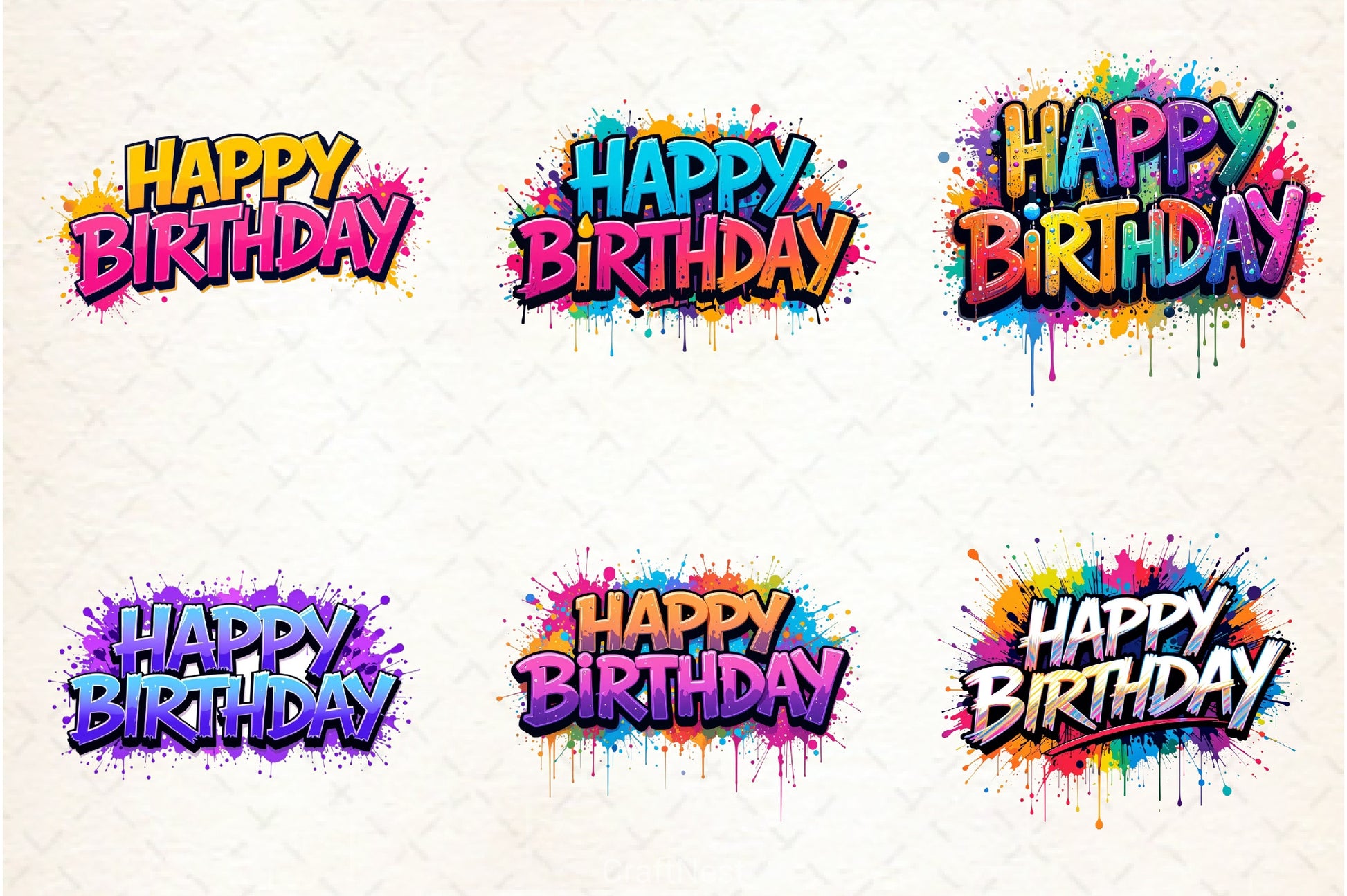 Happy Birthday Clipart Bundle - CraftNest - Digital Crafting and Art