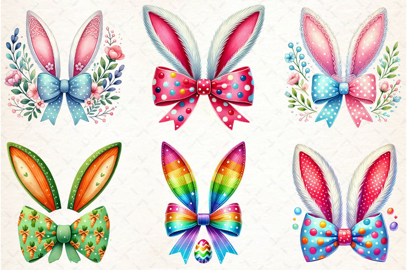 Easter Bunny Ear Bow Clipart Bundle - CraftNest - Digital Crafting and Art
