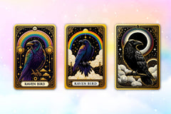 Raven Bird Tarot Card Clipart Bundle 17 - CraftNest - Digital Crafting and Art
