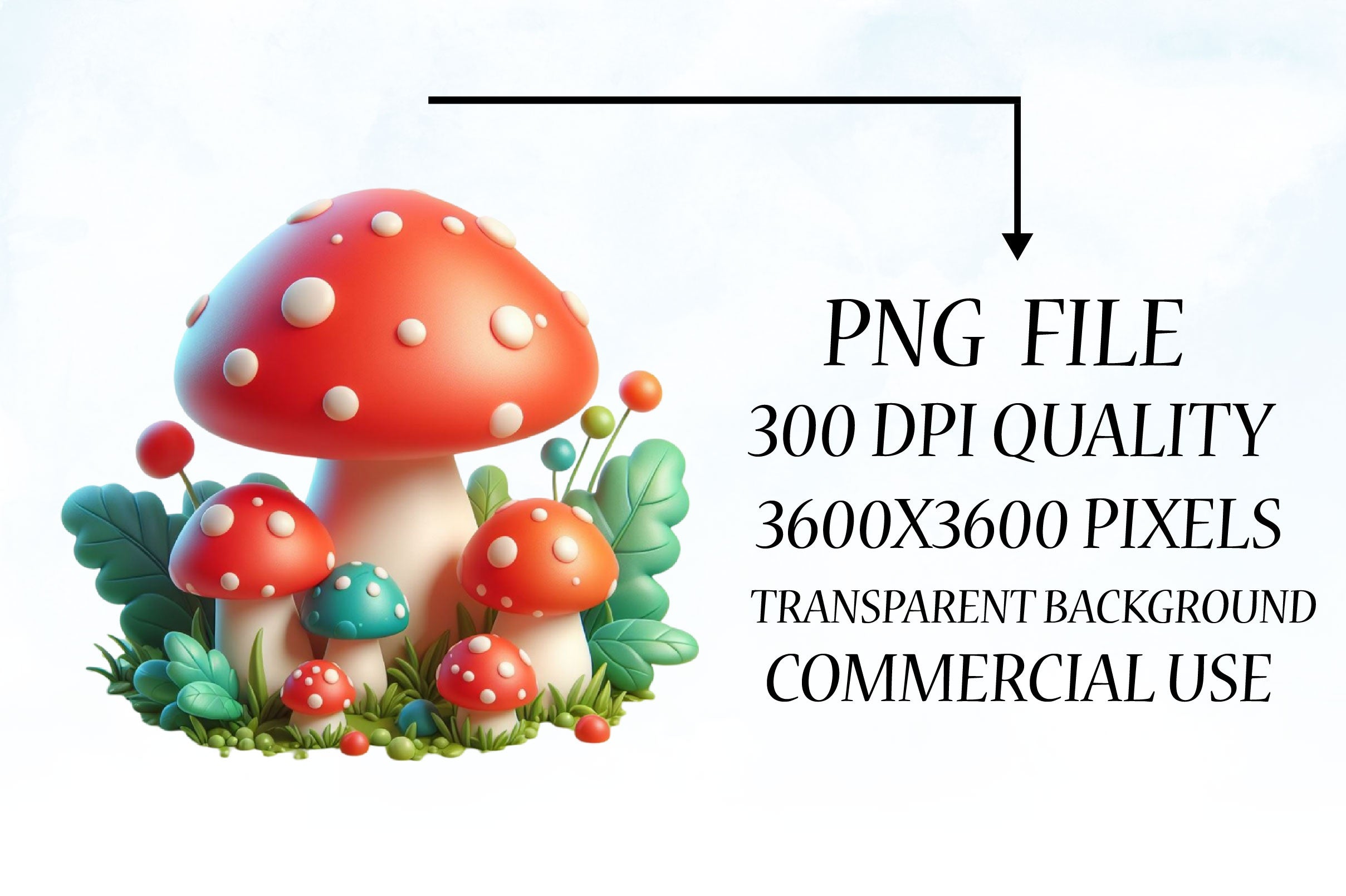 Lovely Mushrooms Clipart Bundle - CraftNest - Digital Crafting and Art