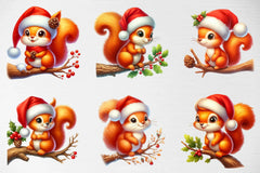 Christmas Squirrel Clipart Bundle - CraftNest - Digital Crafting and Art