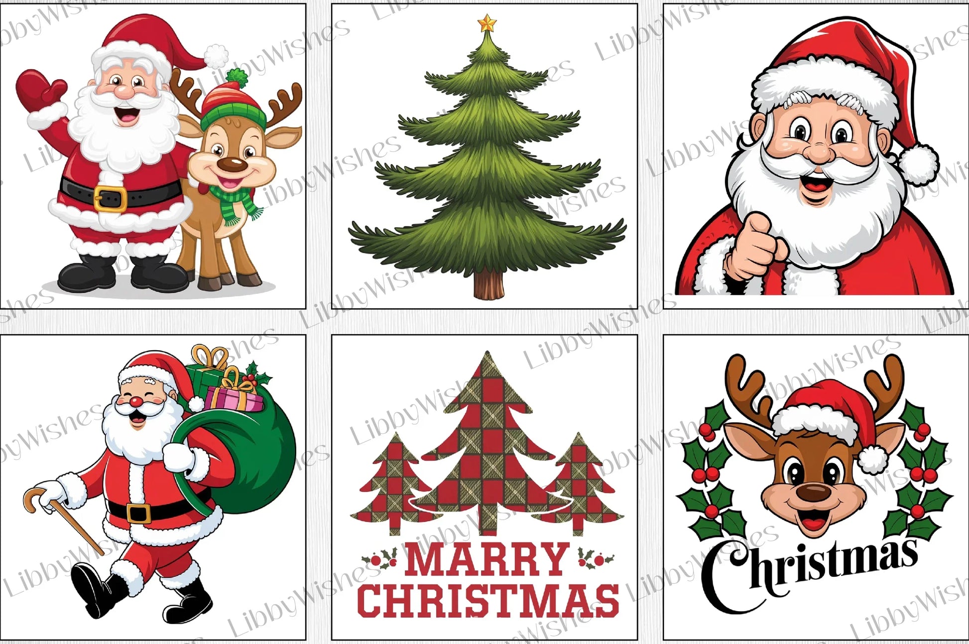 Retro Christmas Clipart Bundle 9 - CraftNest - Digital Crafting and Art