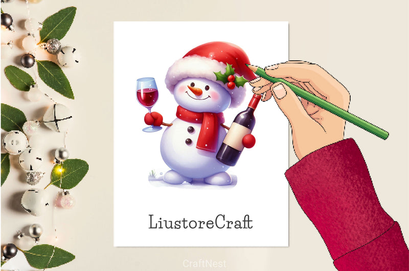 Funny Christmas Snowman Clipart Bundle 2 - CraftNest - Digital Crafting and Art