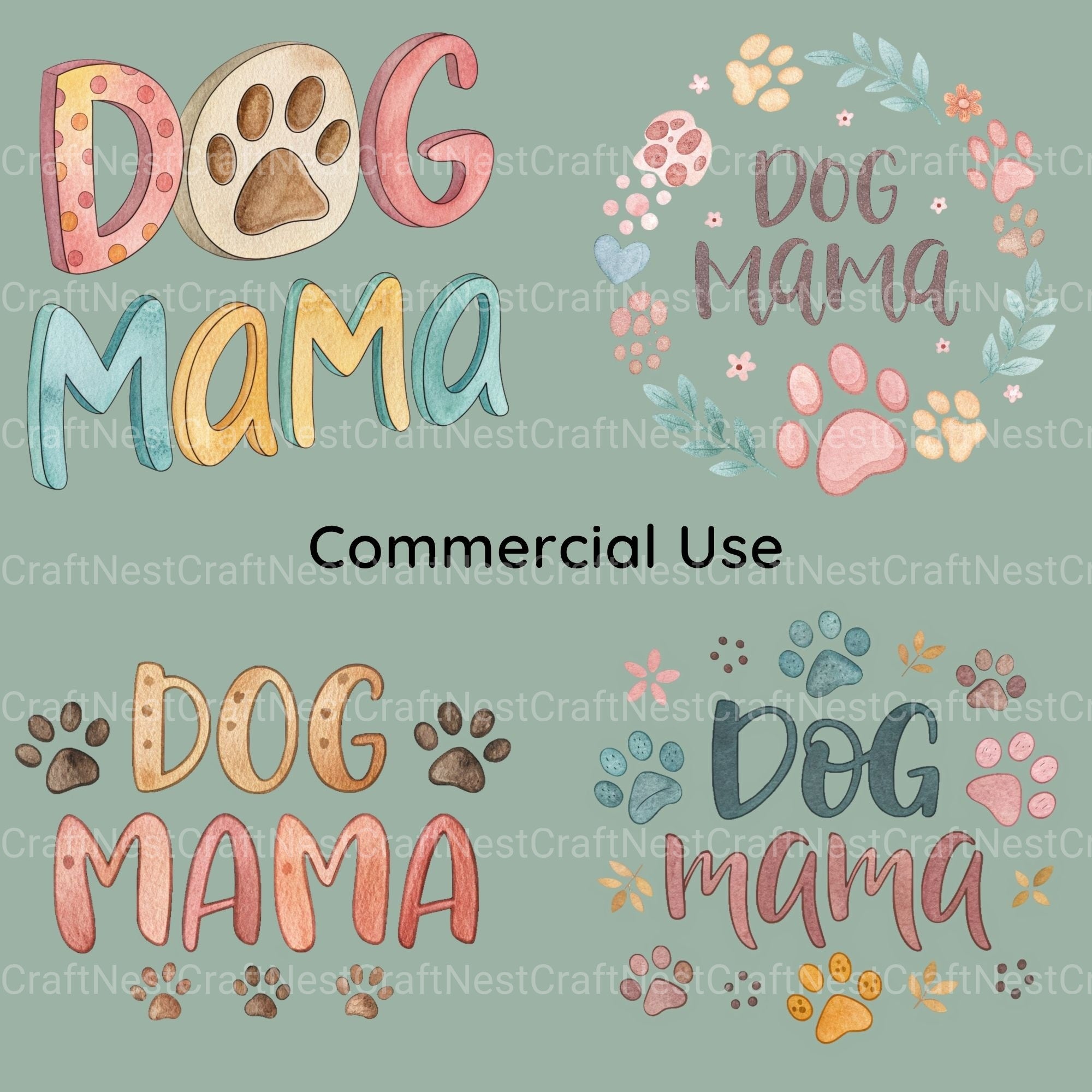 Dog Mama Clipart Bundle - CraftNest - Digital Crafting and Art