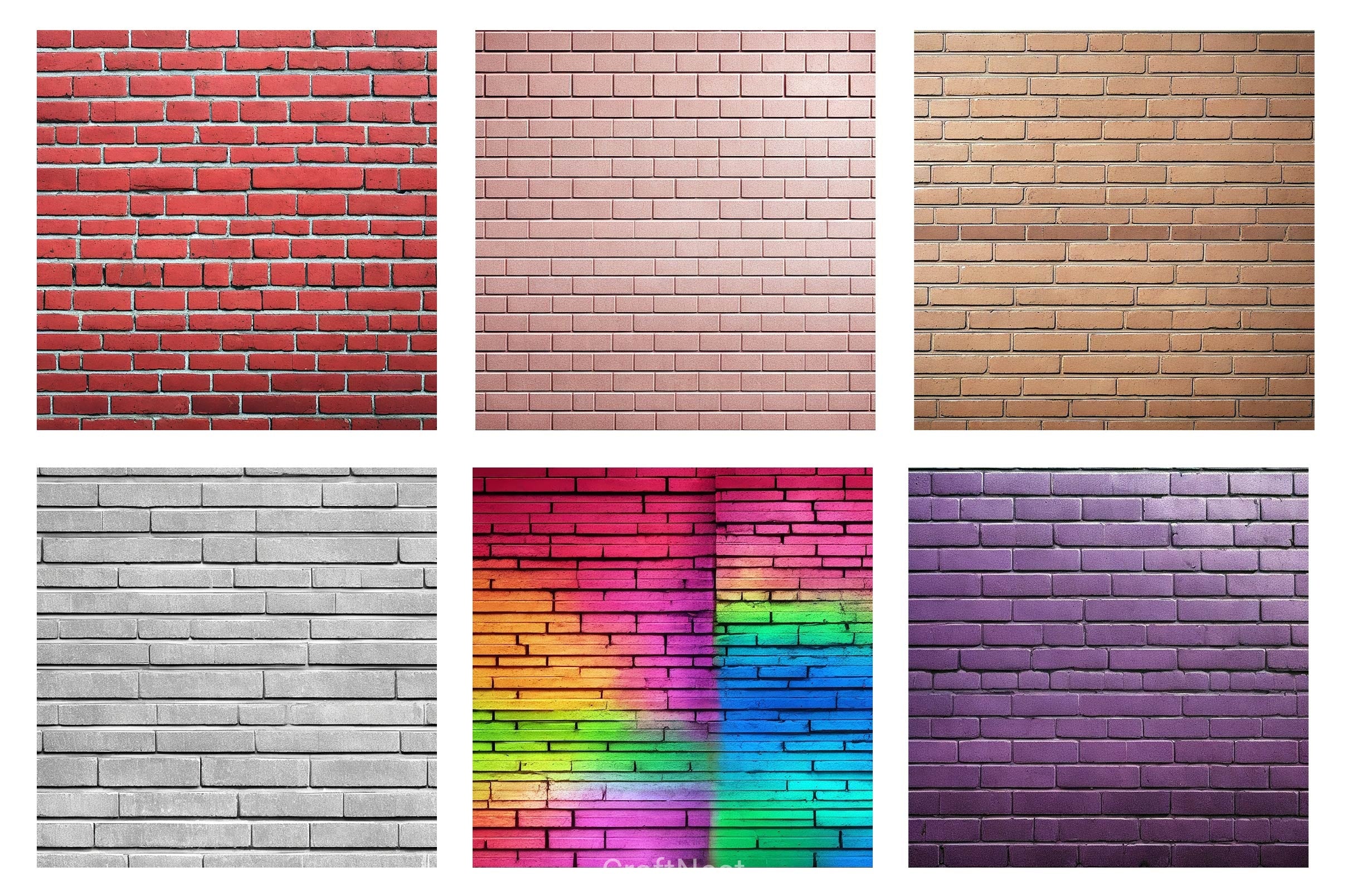 Brick Wall Background Clipart Bundle - CraftNest - Digital Crafting and Art