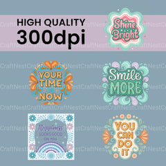 Positive Quotes Clipart Bundle - CraftNest - Digital Crafting and Art
