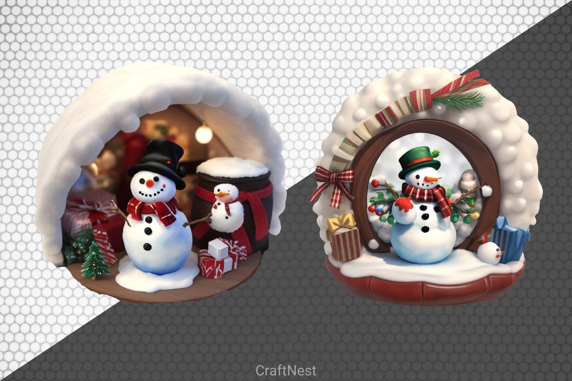 Christmas Cozy Snowman Clipart Bundle - CraftNest - Digital Crafting and Art