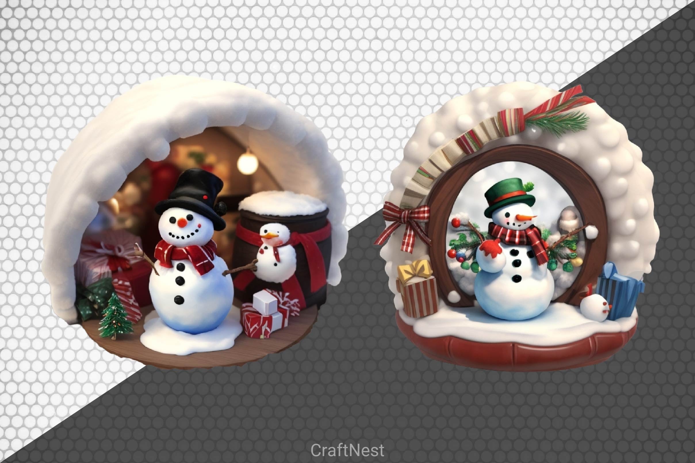 Christmas Cozy Snowman Clipart Bundle - CraftNest - Digital Crafting and Art