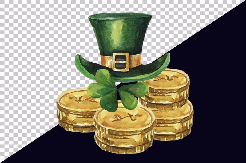 St Patricks Golden Coins Clipart Bundle - CraftNest - Digital Crafting and Art