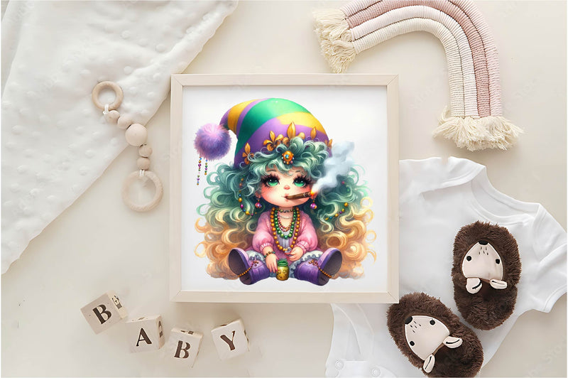 Mardi Gras Cute Girl Clipart Bundle - CraftNest - Digital Crafting and Art