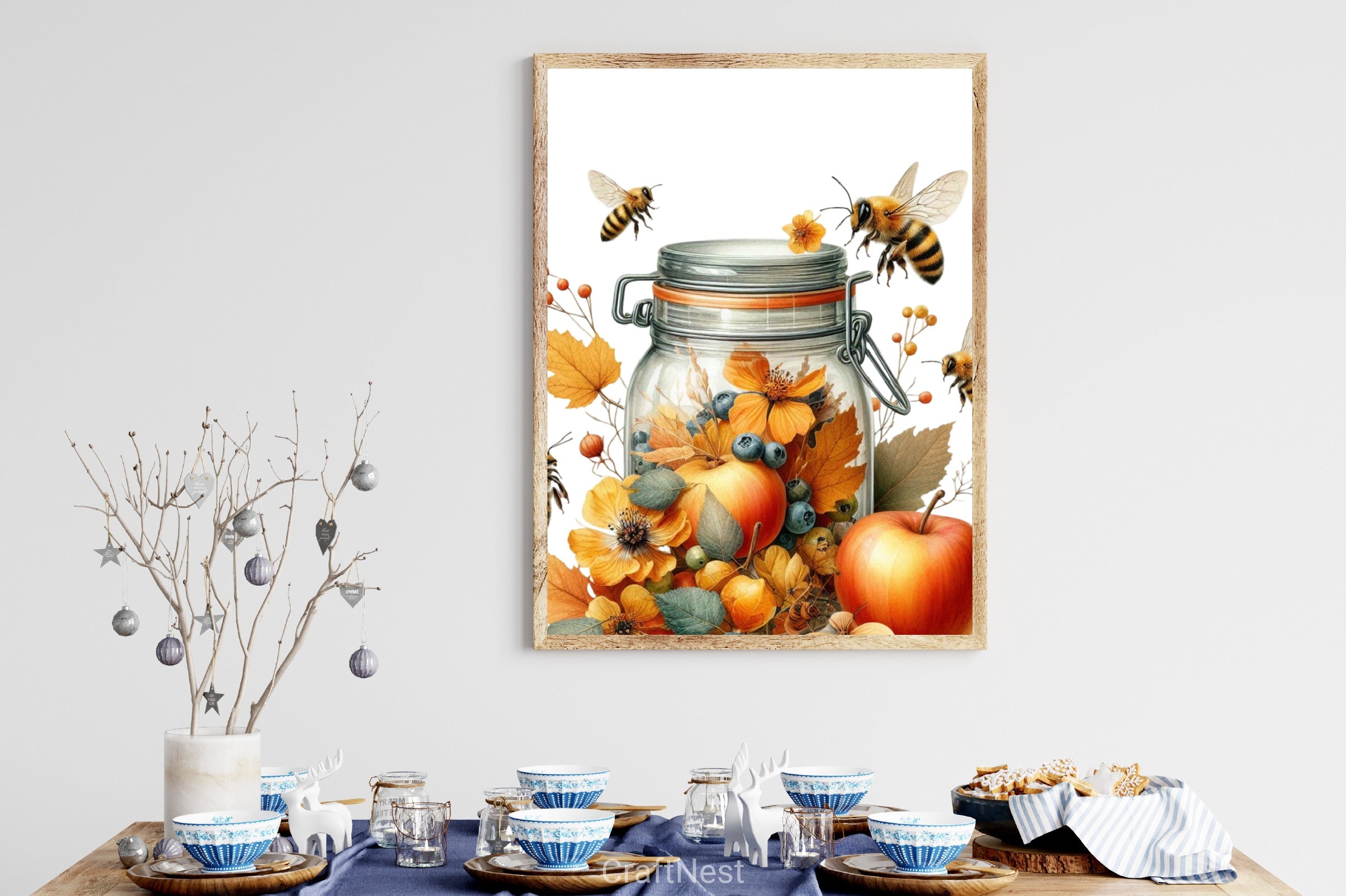 Autumn Honey Bee Clipart Bundle - CraftNest - Digital Crafting and Art
