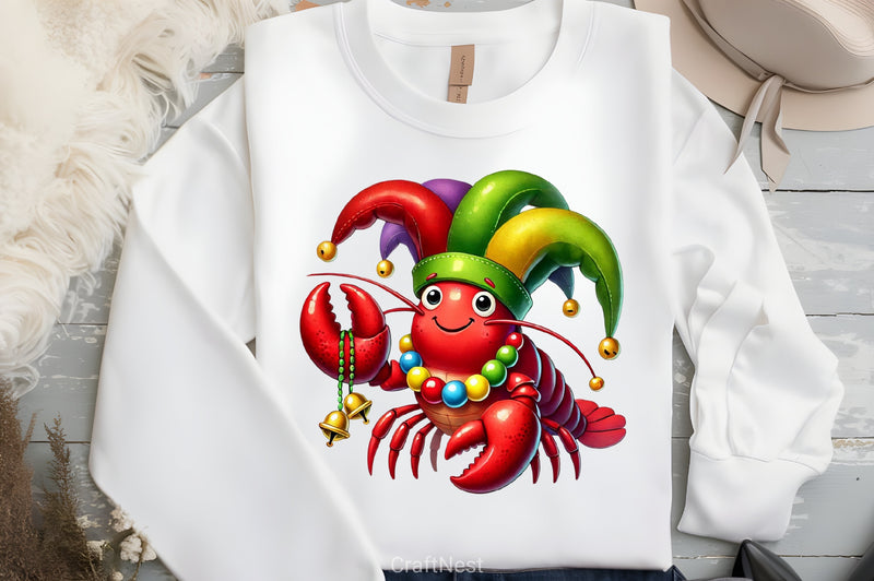 Lobster Mardi Gras Clipart Bundle - CraftNest - Digital Crafting and Art