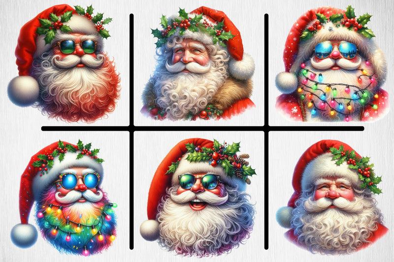 Santa Claus Christmas Clipart Bundle - CraftNest - Digital Crafting and Art