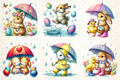Rainy Easter Clipart Bundle - CraftNest - Digital Crafting and Art