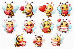 Bee Valentine's Day Clipart Bundle 2 - CraftNest - Digital Crafting and Art
