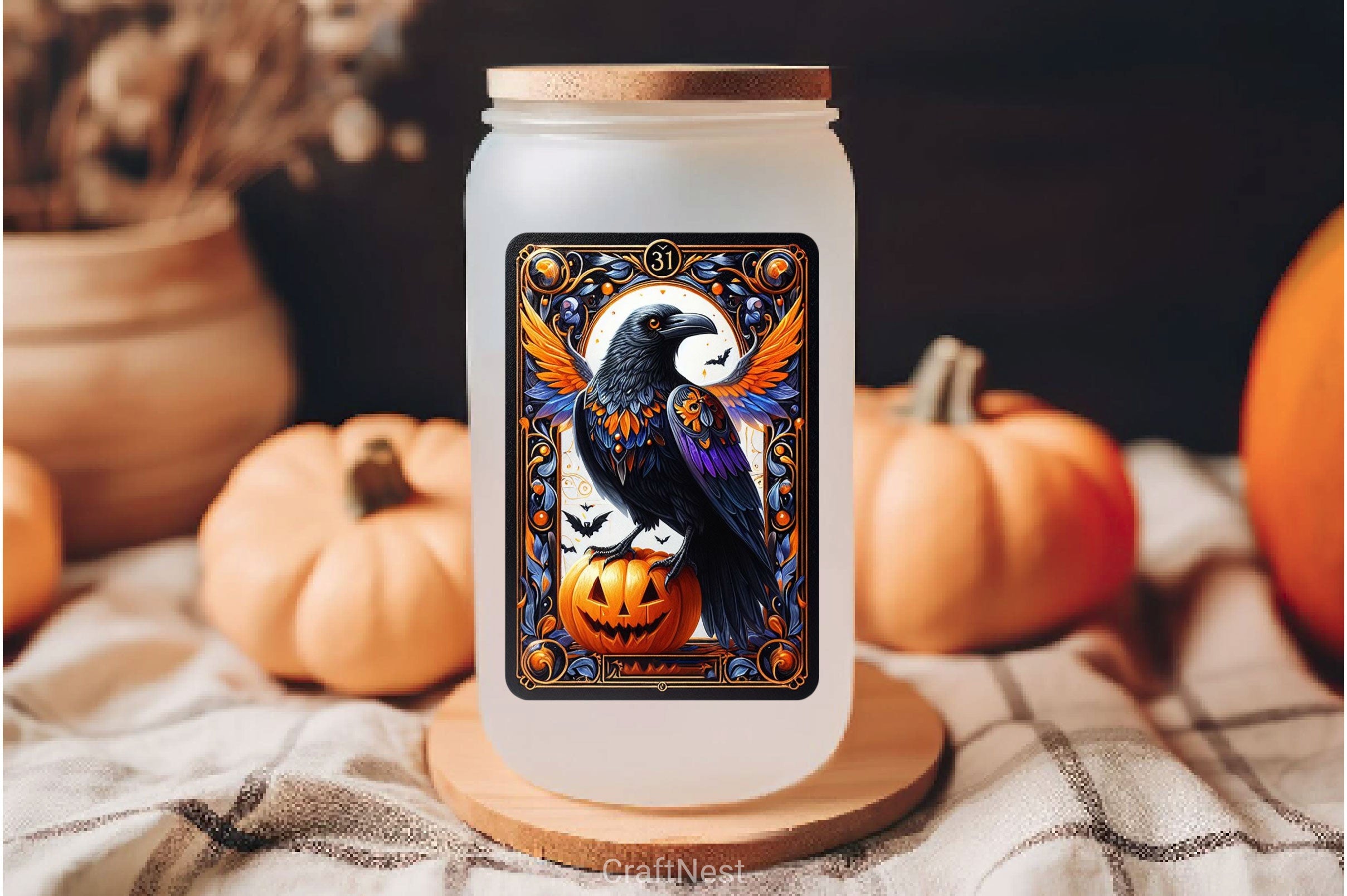 Raven Bird Tarot Card Clipart Bundle 12 - CraftNest - Digital Crafting and Art