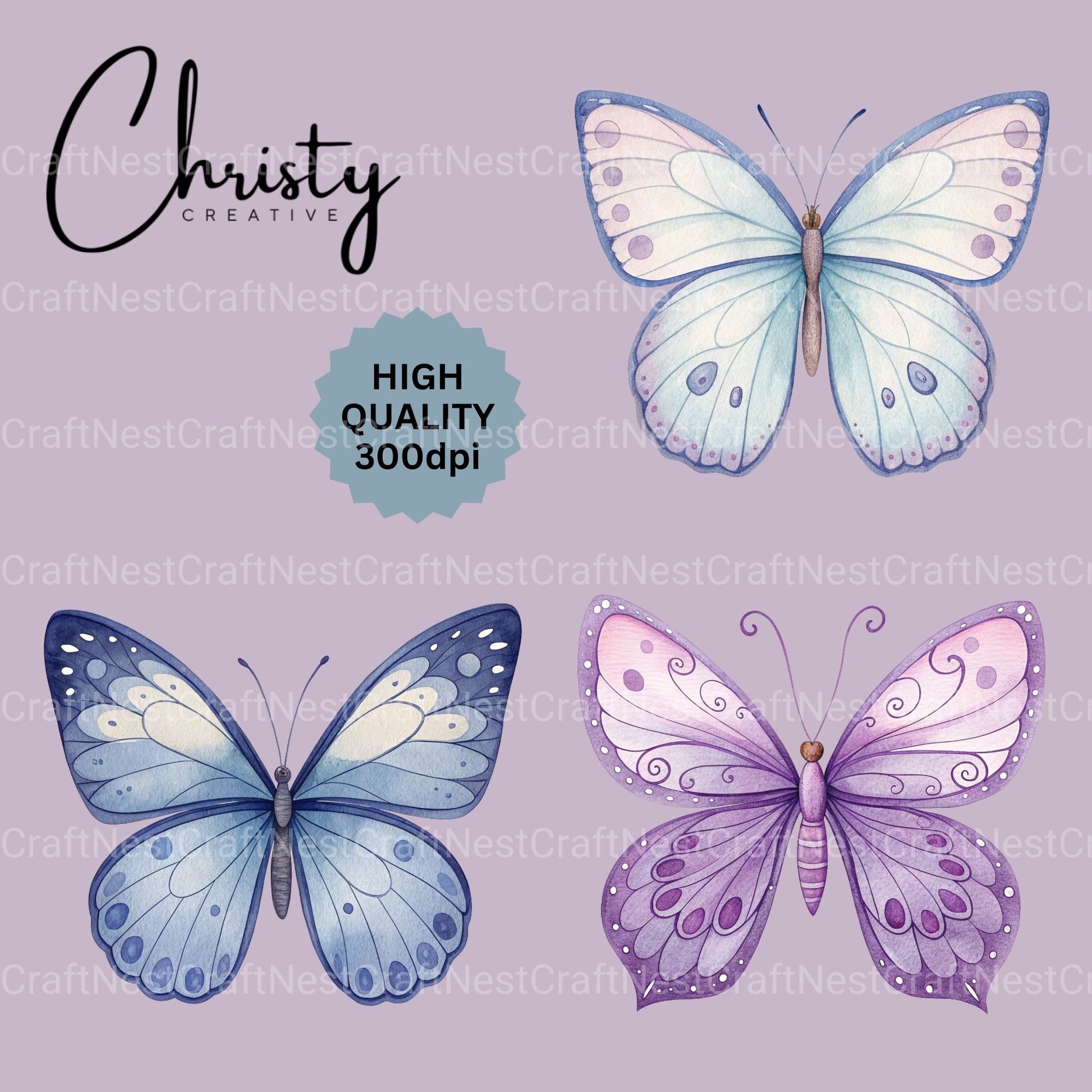 Butterflies Clipart Bundle 5 - CraftNest - Digital Crafting and Art