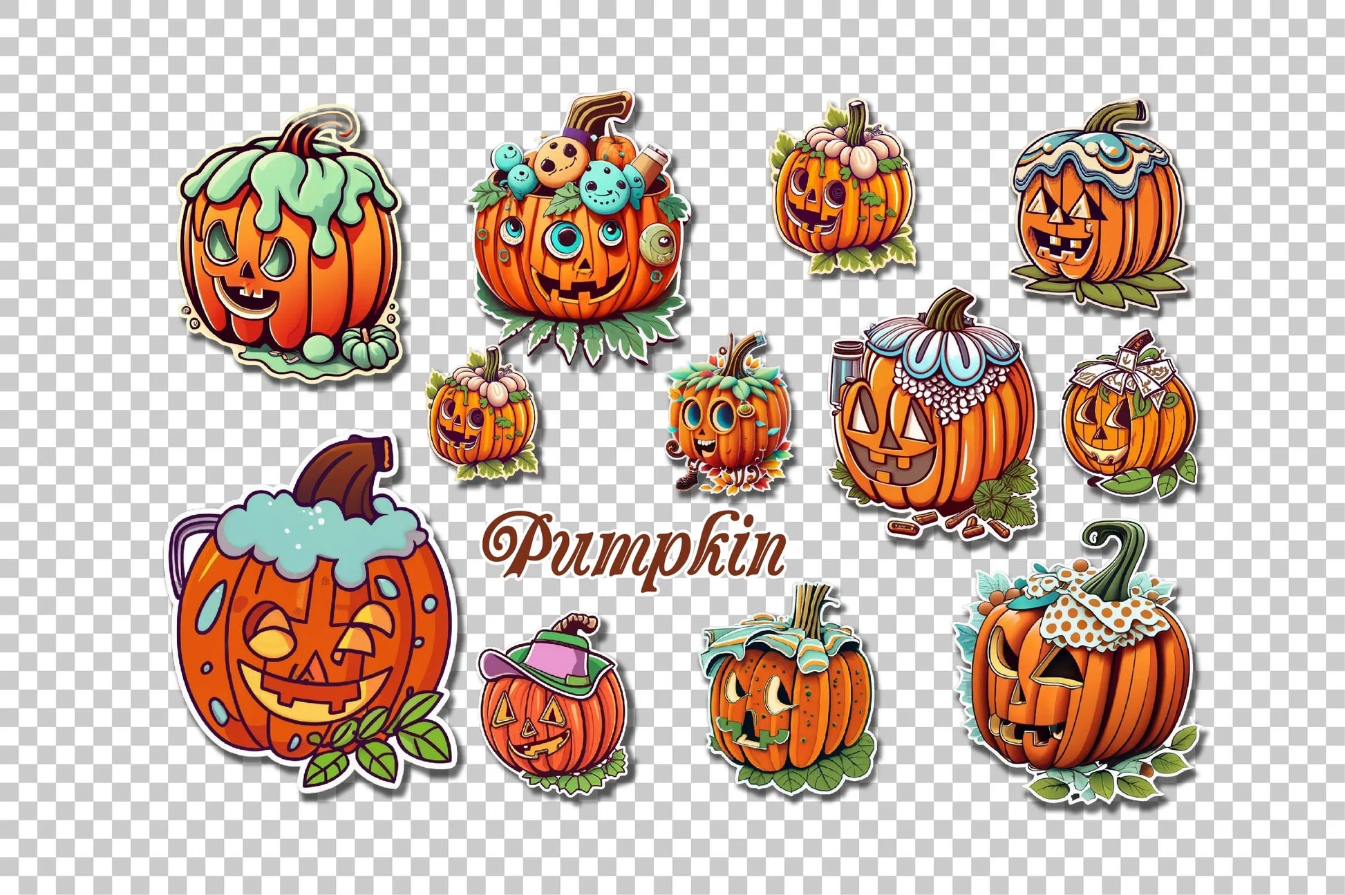 Crazy Jack-o'-Lantern Clipart - CraftNest - Digital Crafting and Art